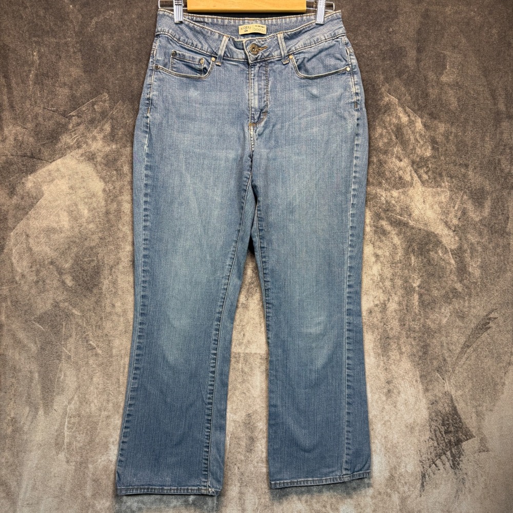 Riders By Lee Boot Cut Jeans Womens Blue Regular Fit 10 No Gap Waist Denim